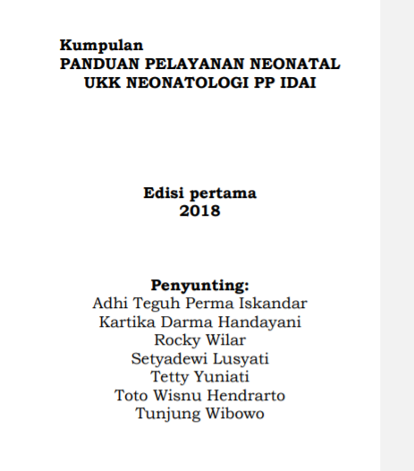 KUMPULAN PANDUAN PPK NEONATOLOGI